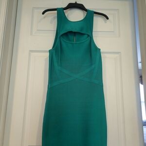 bebe Teal Sleeveless Mini Dress